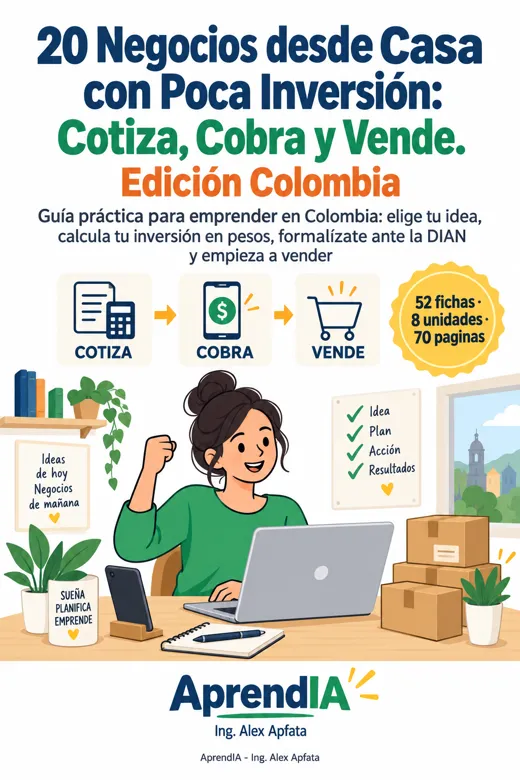 20 Negocios desde Casa con Poca Inversión: Cotiza, Cobra y Vende. Edición Colombia