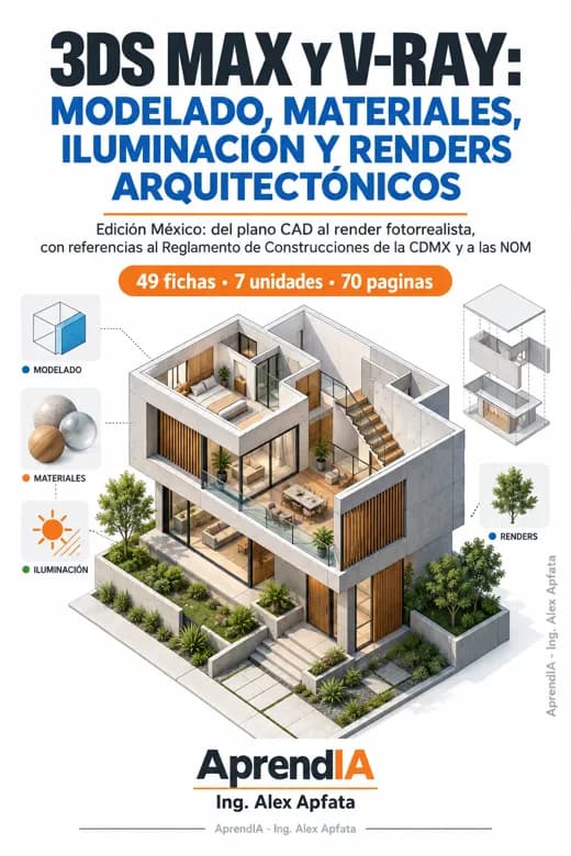 3ds Max y V-Ray: Modelado, Materiales, Iluminación y Renders Arquitectónicos