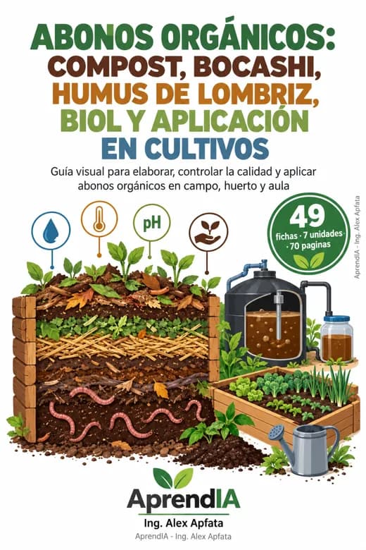 Abonos Orgánicos: Compost, Bocashi, Humus de Lombriz, Biol y Aplicación en Cultivos