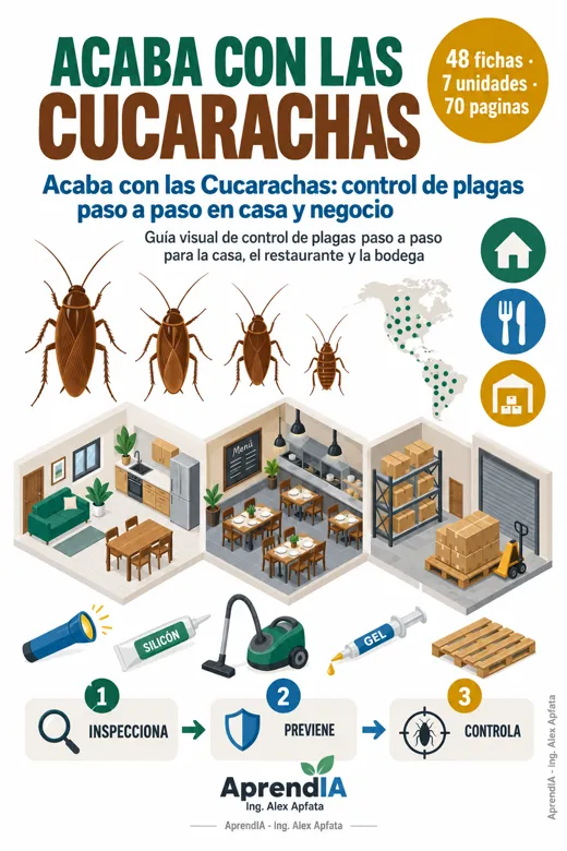 Acaba con las Cucarachas: control de plagas paso a paso en casa y negocio