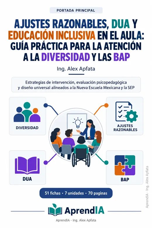 Ajustes Razonables, DUA y Educación Inclusiva en el Aula: Guía Práctica para la Atención a la Diversidad y las BAP