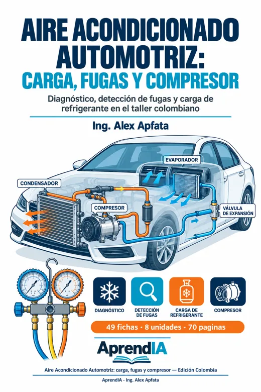 Aire Acondicionado Automotriz: carga, fugas y compresor — Edición Colombia