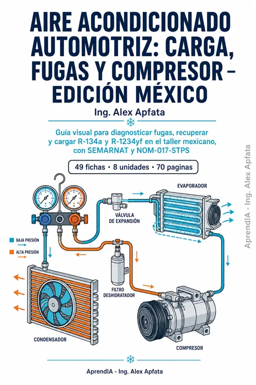 Aire Acondicionado Automotriz: carga, fugas y compresor — Edición México