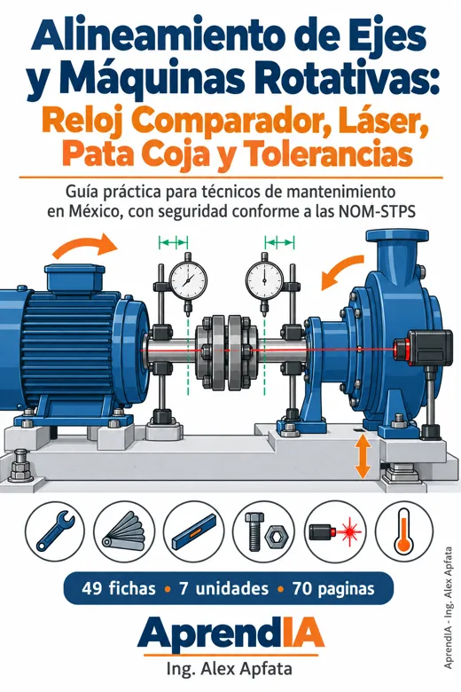 Alineamiento de Ejes y Máquinas Rotativas: Reloj Comparador, Láser, Pata Coja y Tolerancias