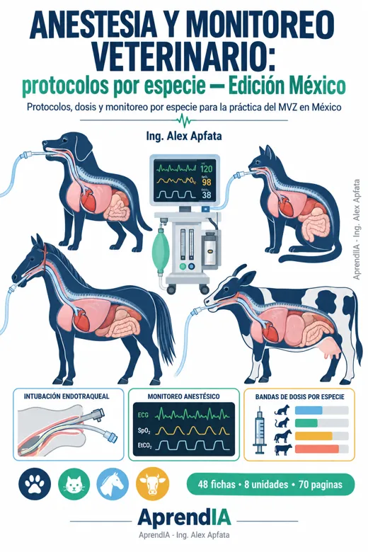 Anestesia y Monitoreo Veterinario: protocolos por especie — Edición México