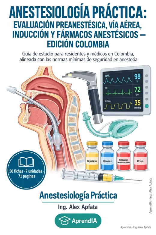 Anestesiología Práctica: Evaluación Preanestésica, Vía Aérea, Inducción y Fármacos Anestésicos — Edición Colombia