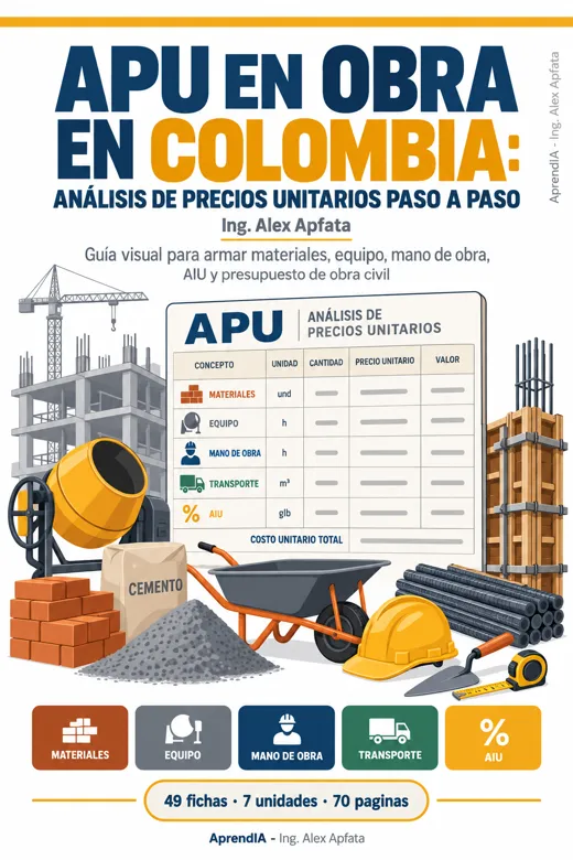 APU en Obra en Colombia: análisis de precios unitarios paso a paso
