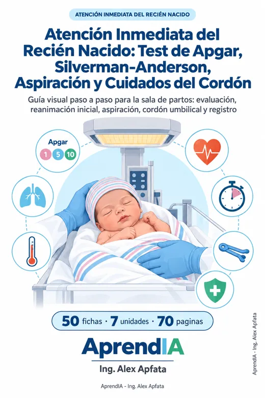 Atención Inmediata del Recién Nacido: Test de Apgar, Silverman-Anderson, Aspiración y Cuidados del Cordón