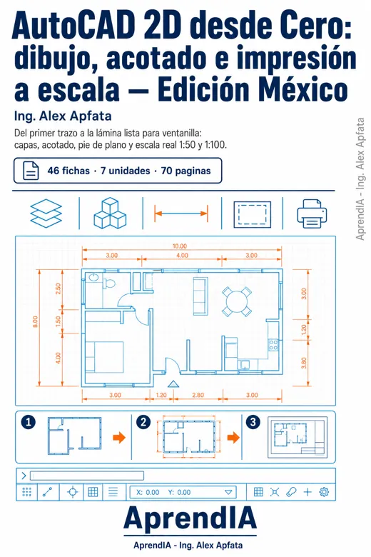 AutoCAD 2D desde Cero: dibujo, acotado e impresión a escala — Edición México