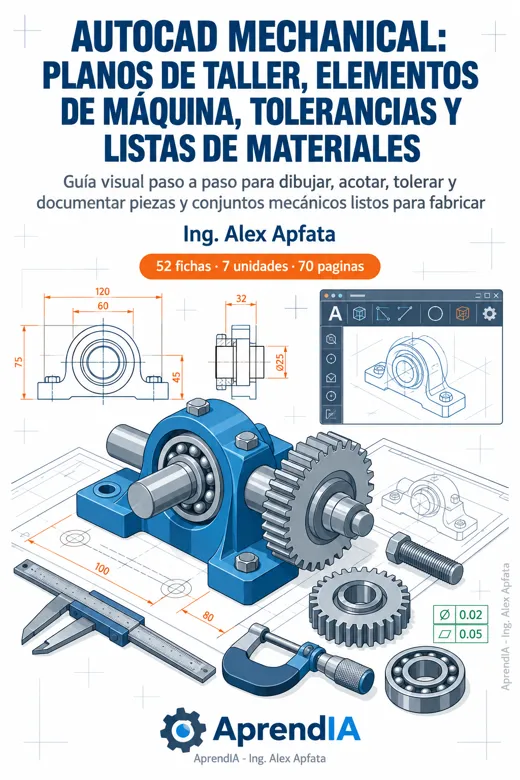 AutoCAD Mechanical: Planos de Taller, Elementos de Máquina, Tolerancias y Listas de Materiales