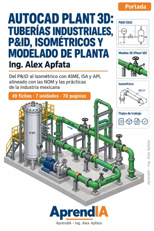 AutoCAD Plant 3D: Tuberías Industriales, P&ID, Isométricos y Modelado de Planta