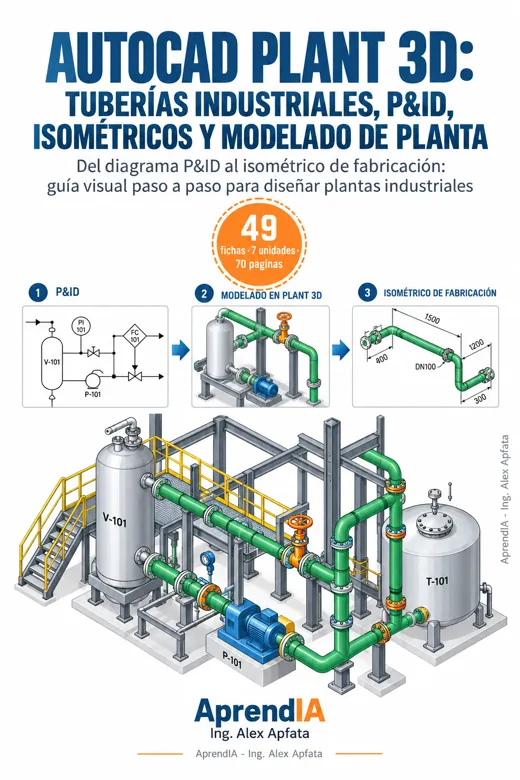 AutoCAD Plant 3D: Tuberías Industriales, P&ID, Isométricos y Modelado de Planta