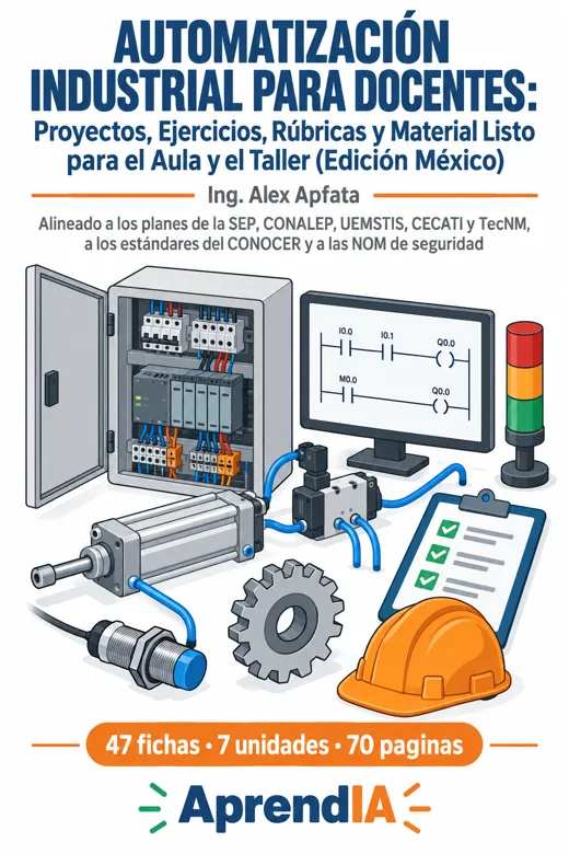 Automatización Industrial para Docentes: Proyectos, Ejercicios, Rúbricas y Material Listo para el Aula y el Taller (Edición México)