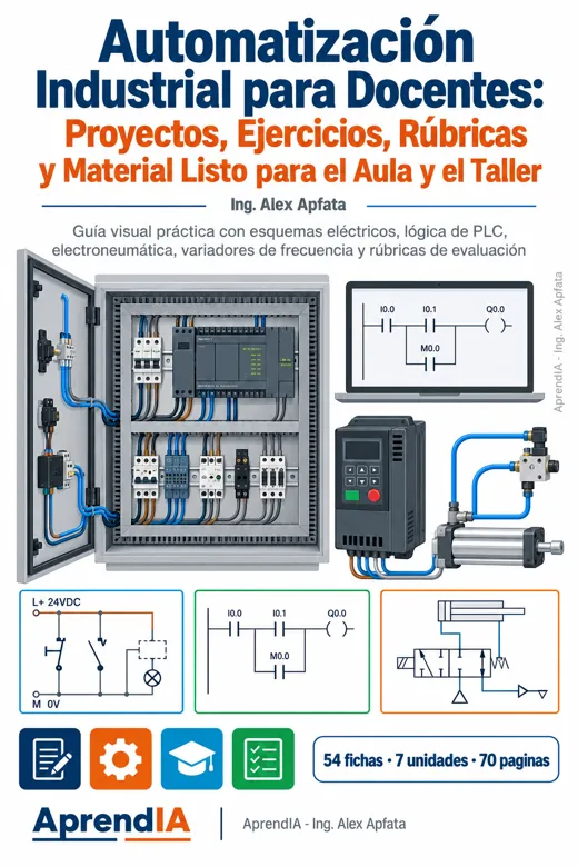 Automatización Industrial para Docentes: Proyectos, Ejercicios, Rúbricas y Material Listo para el Aula y el Taller