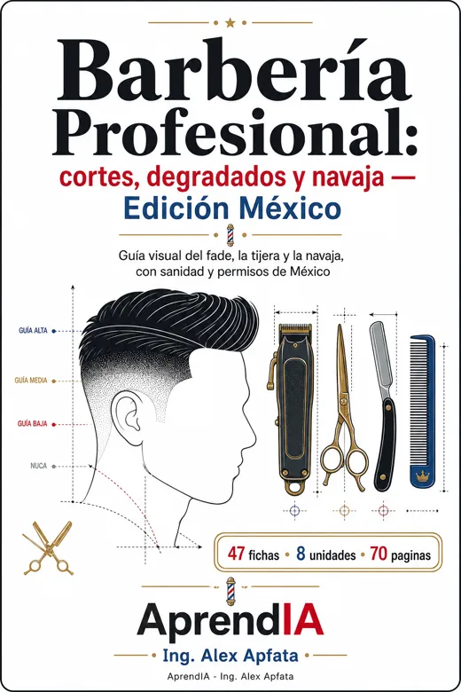 Barbería Profesional: cortes, degradados y navaja — Edición México