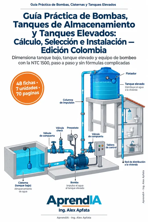 Guía Práctica de Bombas, Tanques de Almacenamiento y Tanques Elevados: Cálculo, Selección e Instalación — Edición Colombia