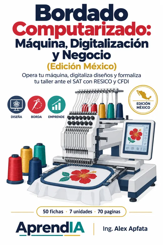 Bordado Computarizado: Máquina, Digitalización y Negocio (Edición México)