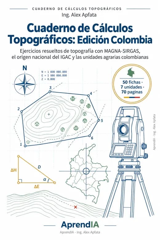 Cuaderno de Cálculos Topográficos: Edición Colombia