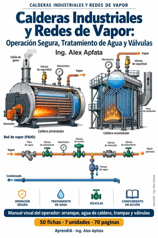 Calderas Industriales y Redes de Vapor: Operación Segura, Tratamiento de Agua y Válvulas