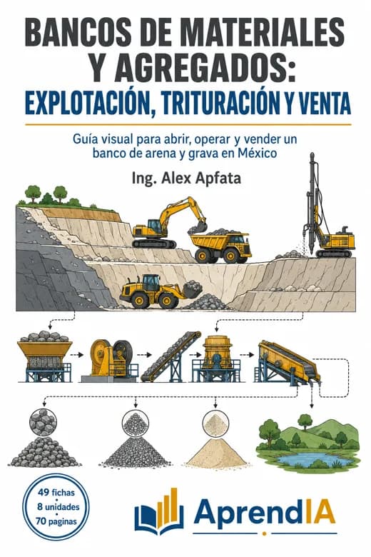 Bancos de Materiales y Agregados: explotación, trituración y venta