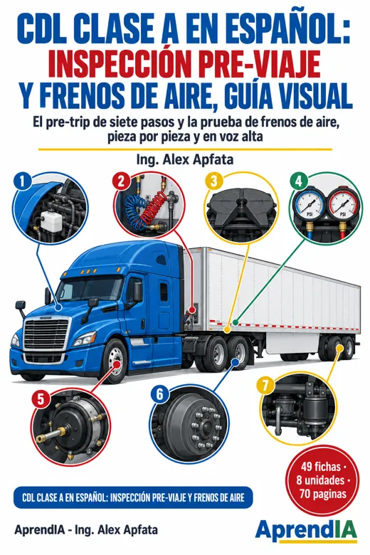 CDL Clase A en Español: Inspección Pre-Viaje y Frenos de Aire, Guía Visual