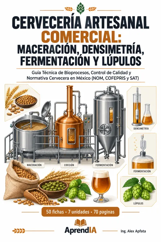 Cervecería Artesanal Comercial: Maceración, Densimetría, Fermentación y Lúpulos