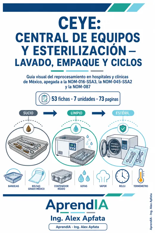CEYE: Central de Equipos y Esterilización — lavado, empaque y ciclos