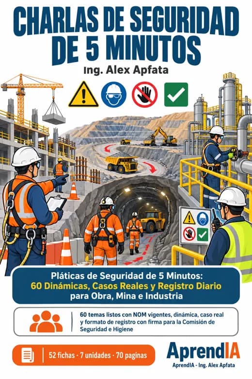 Pláticas de Seguridad de 5 Minutos: 60 Dinámicas, Casos Reales y Registro Diario para Obra, Mina e Industria