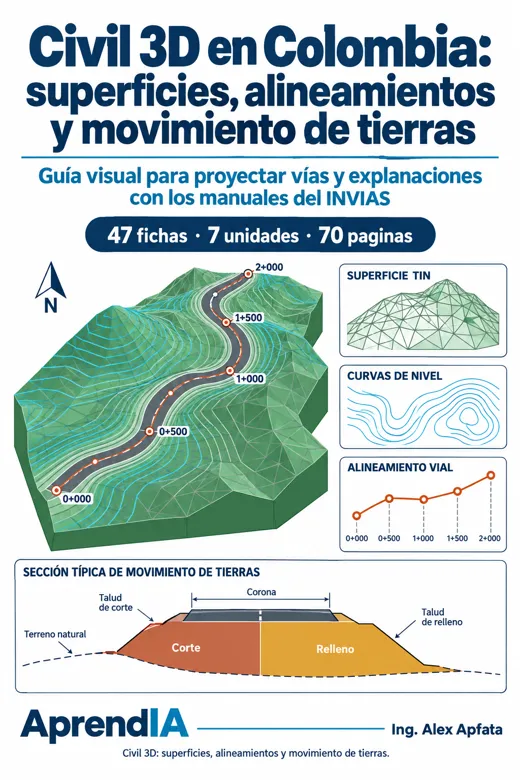 Civil 3D en Colombia: superficies, alineamientos y movimiento de tierras