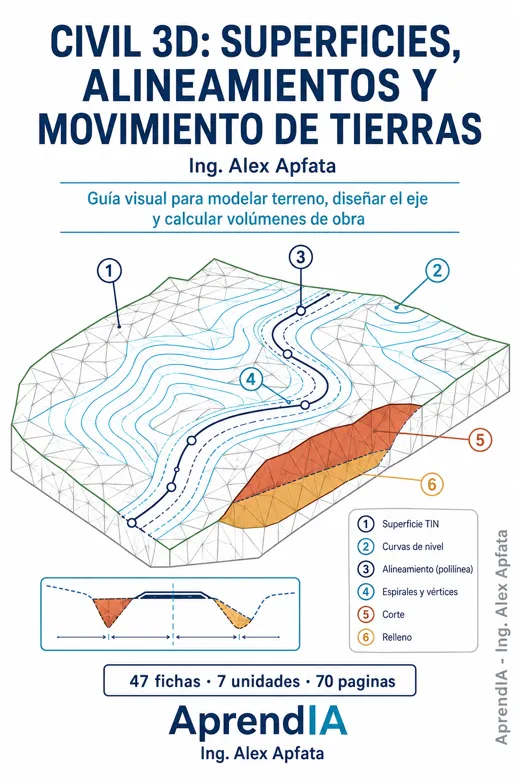 Civil 3D: superficies, alineamientos y movimiento de tierras