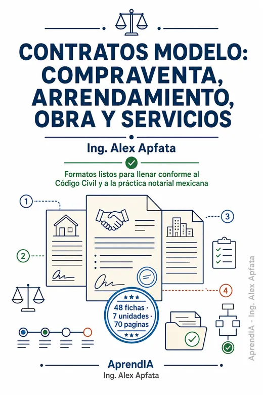 Contratos Modelo México: compraventa, arrendamiento, obra y servicios