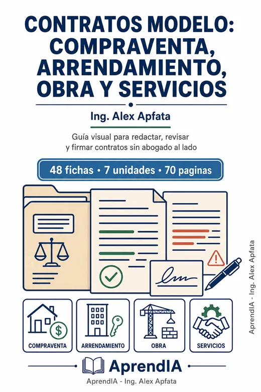 Contratos Modelo: compraventa, arrendamiento, obra y servicios