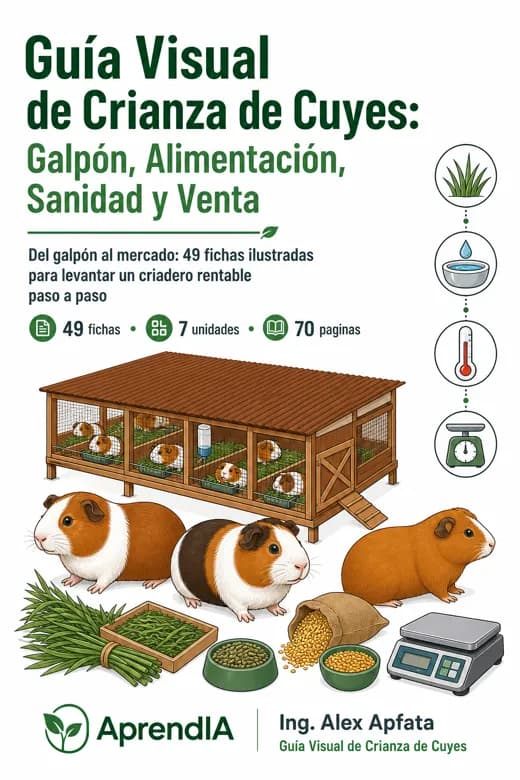 Guía Visual de Crianza de Cuyes: Galpón, Alimentación, Sanidad y Venta