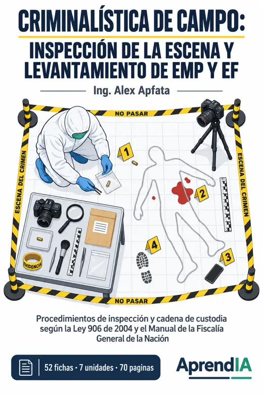 Criminalística de Campo: Inspección de la Escena y Levantamiento de EMP y EF