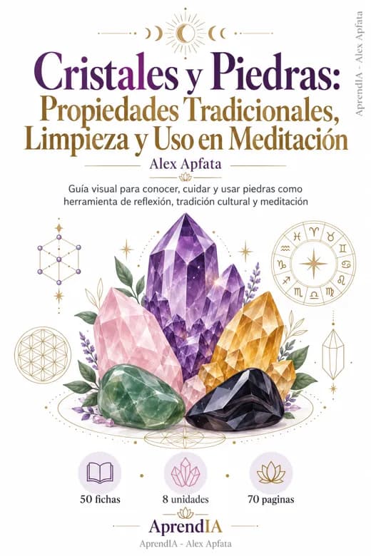 Cristales y Piedras: Propiedades Tradicionales, Limpieza y Uso en Meditación