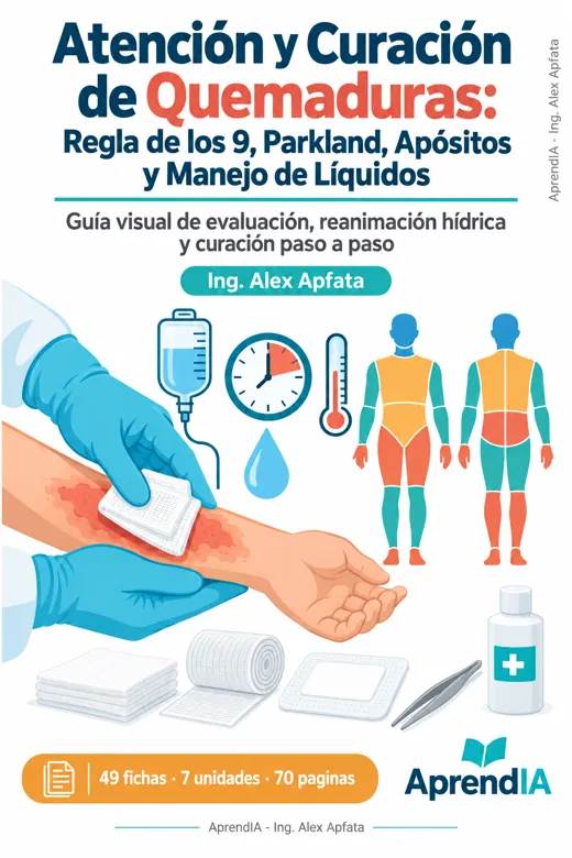 Atención y Curación de Quemaduras: Regla de los 9, Parkland, Apósitos y Manejo de Líquidos