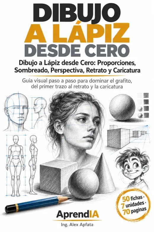 Dibujo a Lápiz desde Cero: Proporciones, Sombreado, Perspectiva, Retrato y Caricatura