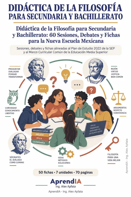 Didáctica de la Filosofía para Secundaria y Bachillerato: 60 Sesiones, Debates y Fichas para la Nueva Escuela Mexicana