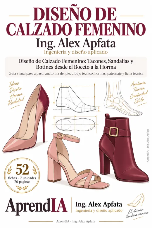 Diseño de Calzado Femenino: Tacones, Sandalias y Botines desde el Boceto a la Horma