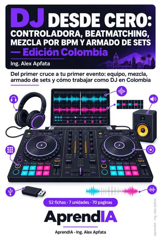 DJ desde Cero: Controladora, Beatmatching, Mezcla por BPM y Armado de Sets — Edición Colombia