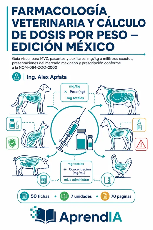 Farmacología Veterinaria y Cálculo de Dosis por Peso — Edición México