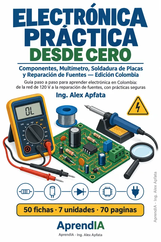 Electrónica Práctica desde Cero: Componentes, Multímetro, Soldadura de Placas y Reparación de Fuentes — Edición Colombia
