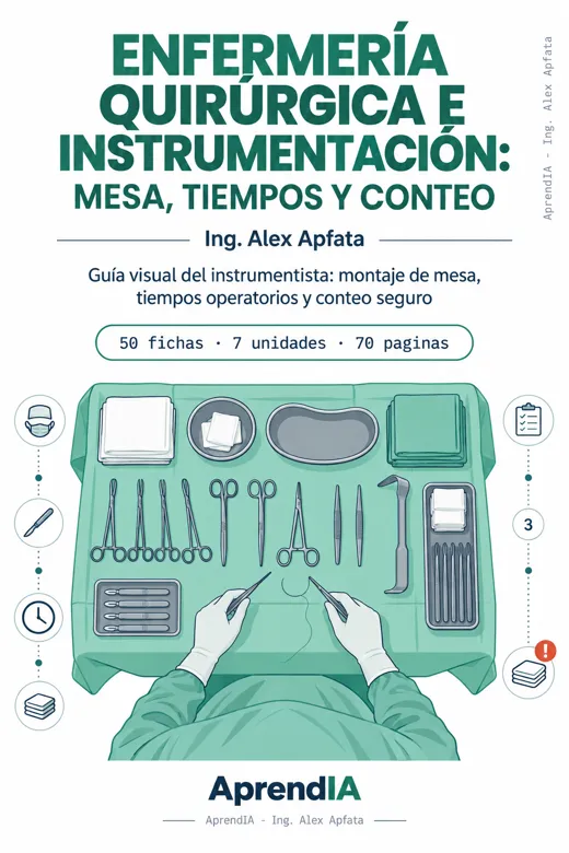 Enfermería Quirúrgica e Instrumentación: mesa, tiempos y conteo