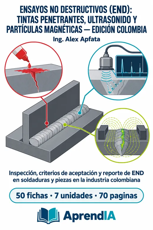 Ensayos No Destructivos (END): Tintas Penetrantes, Ultrasonido y Partículas Magnéticas — Edición Colombia