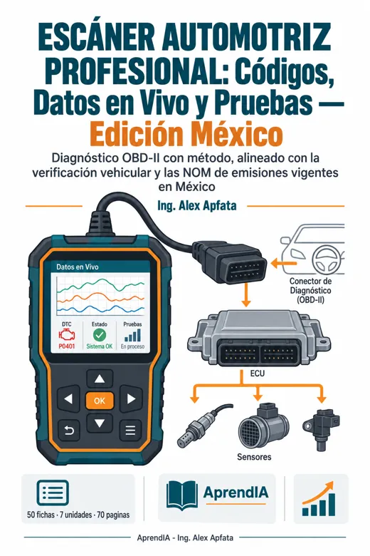 Escáner Automotriz Profesional: Códigos, Datos en Vivo y Pruebas — Edición México