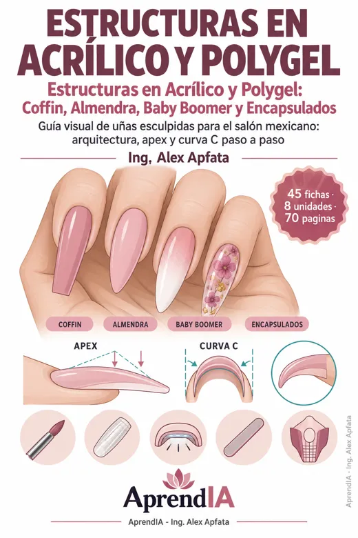 Estructuras en Acrílico y Polygel: Coffin, Almendra, Baby Boomer y Encapsulados