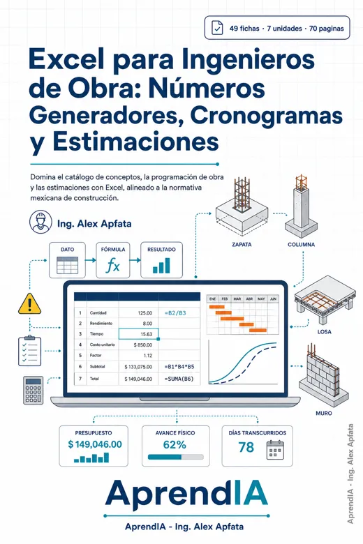 Excel para Ingenieros de Obra: Números Generadores, Cronogramas y Estimaciones