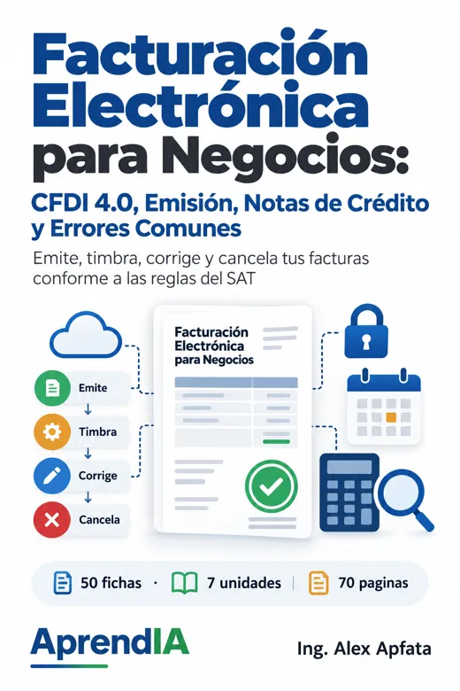 Facturación Electrónica para Negocios: CFDI 4.0, Emisión, Notas de Crédito y Errores Comunes