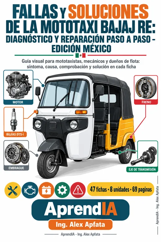 Fallas y Soluciones de la Mototaxi Bajaj RE: Diagnóstico y Reparación Paso a Paso – Edición México