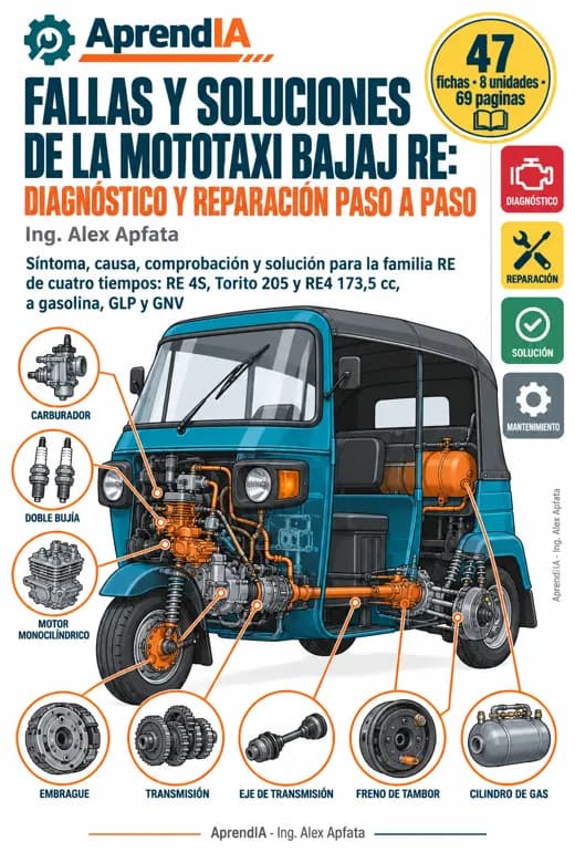 Fallas y Soluciones de la Mototaxi Bajaj RE: Diagnóstico y Reparación Paso a Paso